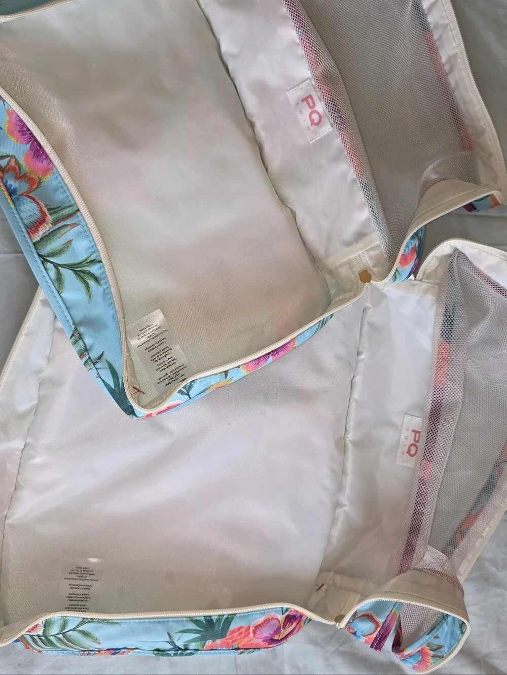 NWT PQ Swim Solana Tropical Floral Packing Cubes Set of 2